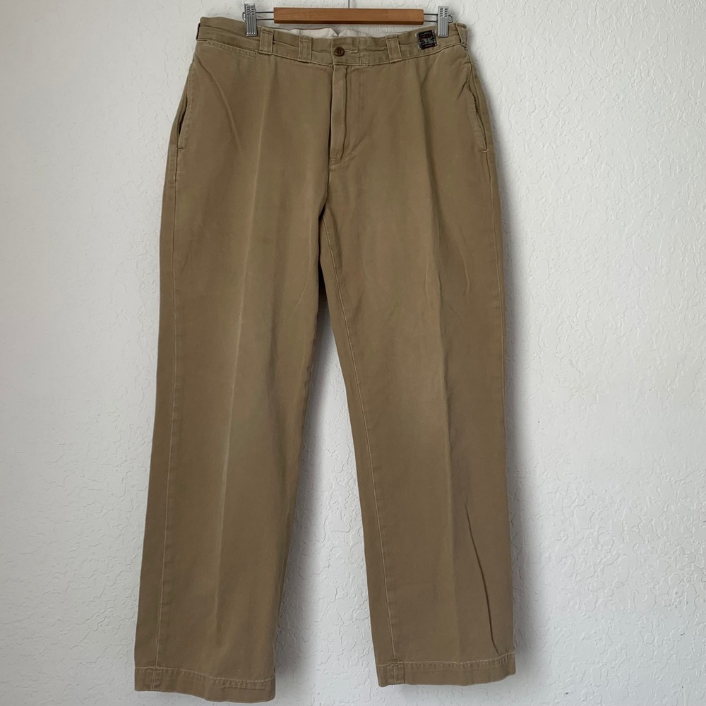 Polo Ralph Lauren GI Fit Chino Pant Men 34x30 Khaki Tan Safari Military Heritage